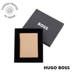 Hugo Boss Grained Camel Card Holder