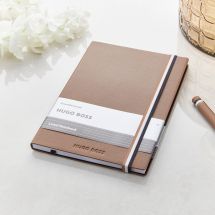 HUGO BOSS Iconic A5 Camel Lined Notebook