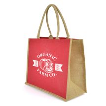 Large Coloured Halton Jute Shopper