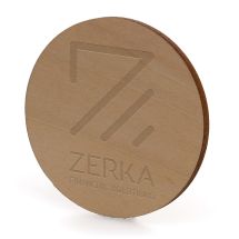 Large Round 50mm Wooden Badge