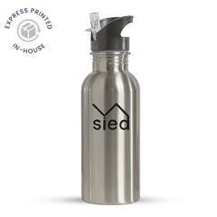 Stainless Steel 600ml Water Bottle With Straw